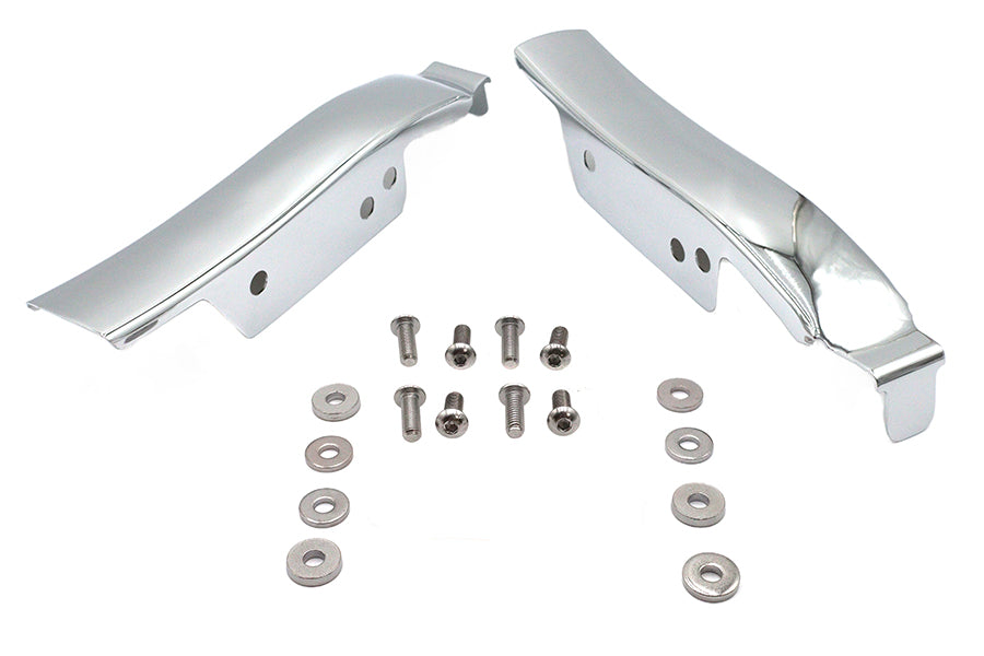 50-1135 - Saddlebag Rear Filler Strip Set Chrome by Wyatt Gatling
