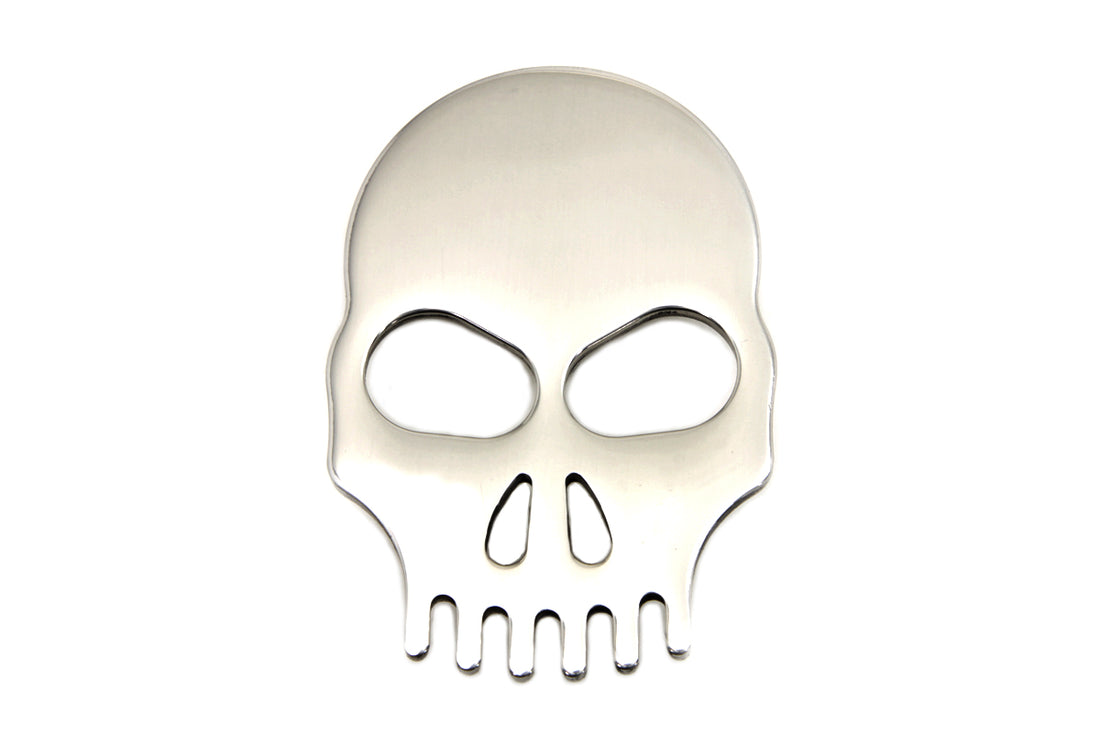 50-1137 - Stainless Steel Fender Medallion with Skull by Wyatt Gatling