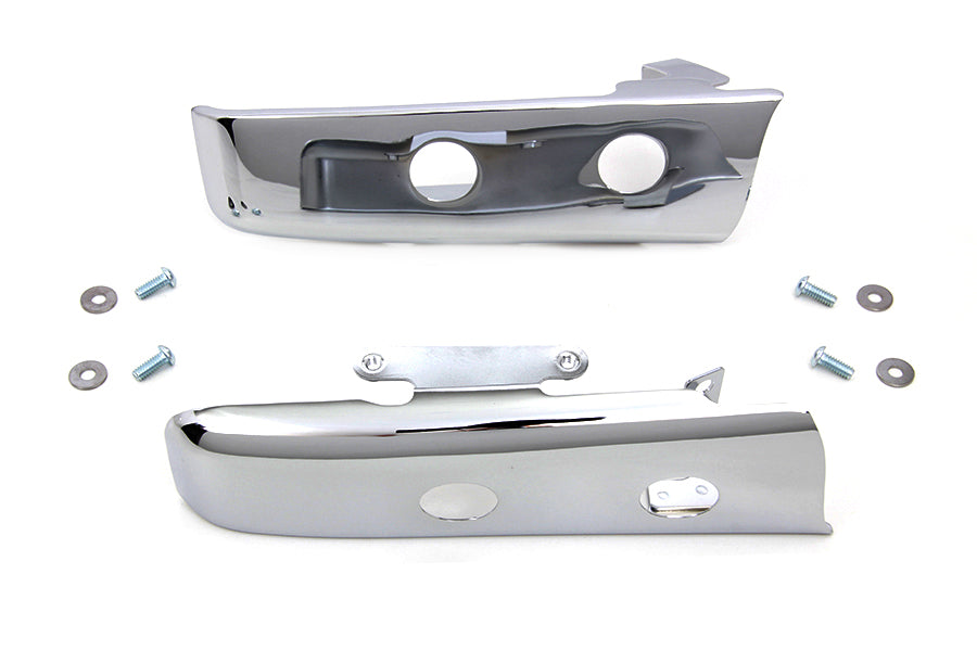 50-1197 - Chrome Slotted Saddlebag Filler Strip Kit by Wyatt Gatling