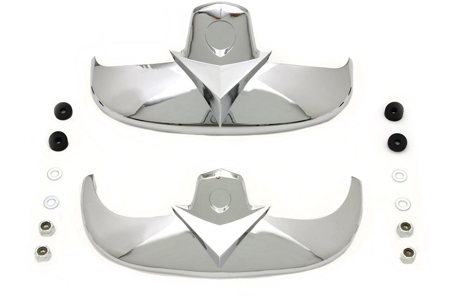 50-1214 - Chrome Fender Tip Set by V-Twin