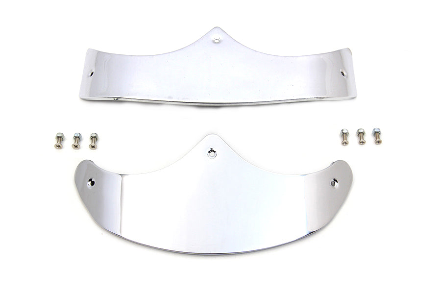 50-1230 - Smooth Fender Tip Set Chrome by V-Twin