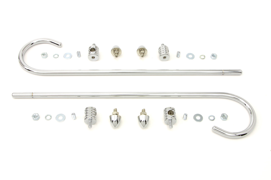 50-1533 - Chrome Front Fender Trim Rail Kit by Wyatt Gatling