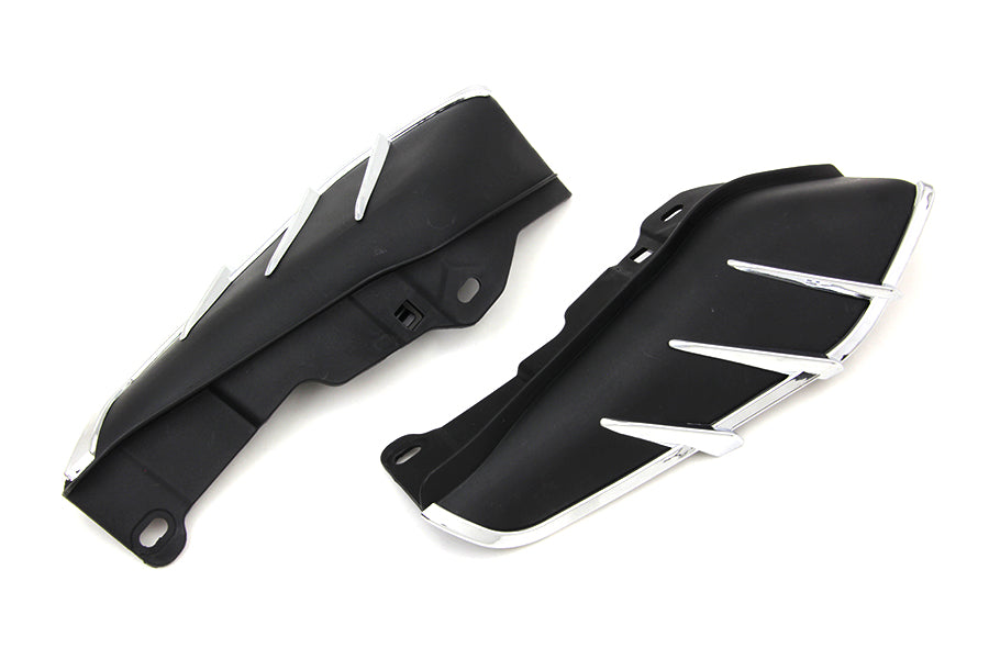 51-0422 - Black Windshield Deflector Set with Chrome Trim by V-Twin