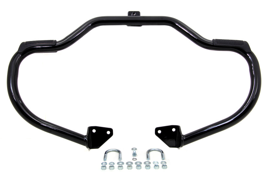 51-0872 - Black Front Engine Bar with Footpeg Pads by V-Twin