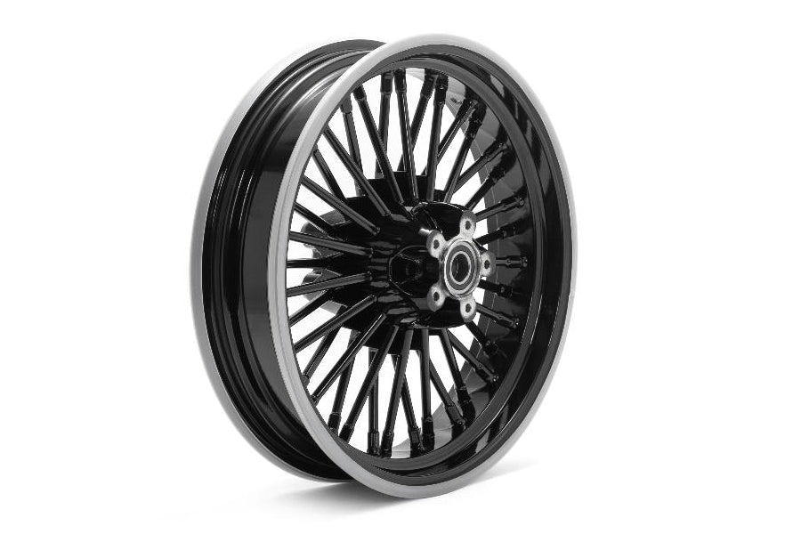 52-0004 - Front 16 inch x 3.5 inch Duro 36 Fat Spoke Matte Black Wheel by V-Twin