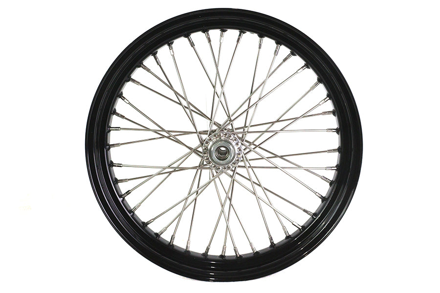 52-0083 - XR 750 19 inch x 3.00 inch Front Spoke Wheel Black by V-Twin