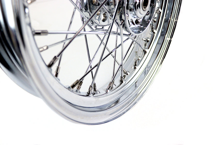 52-0100 - 16 inch x 3.00 inch Replica F-H Star Hub Wheel Chrome by V-Twin