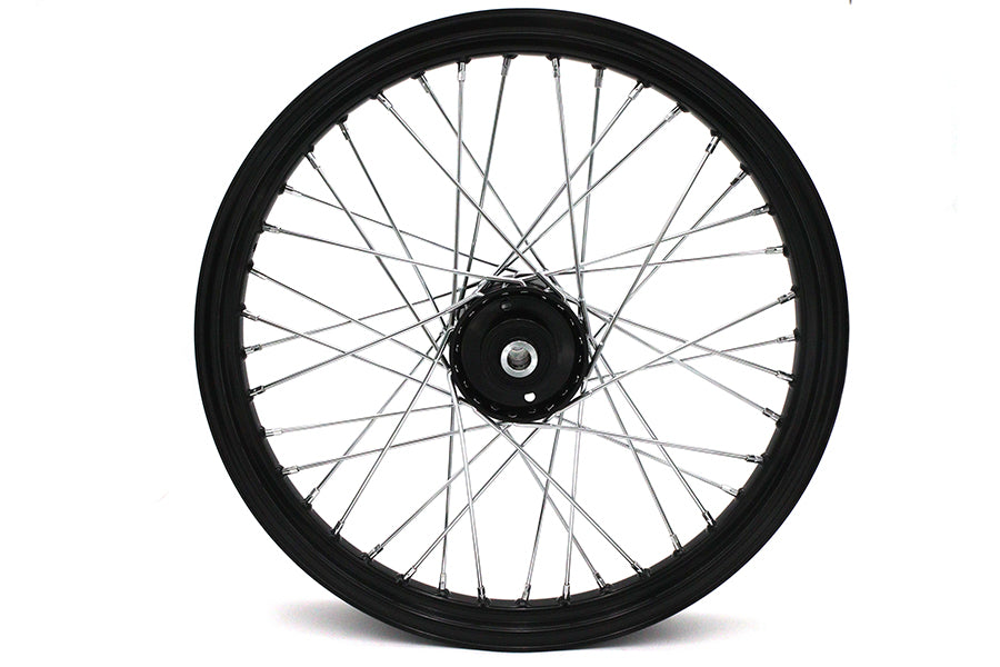 21 inch x 2.15 inch Front Star Spool Wheel Black