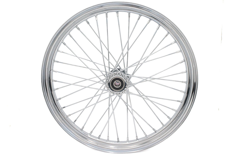 52-0437 - 21 inch x 2.15 inch Front Spool Wheel Chrome by V-Twin