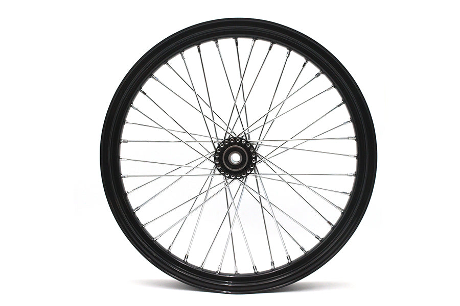 52-0438 - 21 inch x 2.15 inch Front Spool Wheel Black by V-Twin
