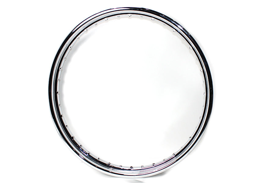 52-0701 - 21  X 2.15  Rolled Edge Chrome Wheel Rim by V-Twin