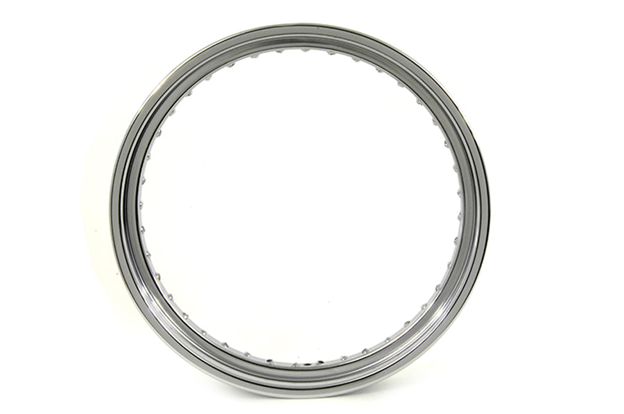 52-0702 - 19  x 2.50  Rolled Edge Chrome Wheel Rim by V-Twin
