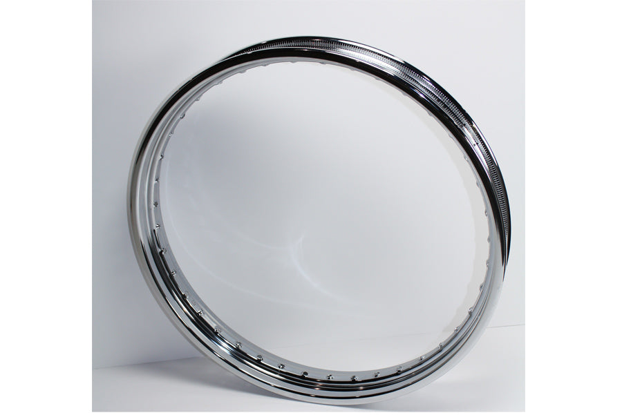 52-0748 - 21  x 2.15  Rolled Edge Rim Chrome by V-Twin
