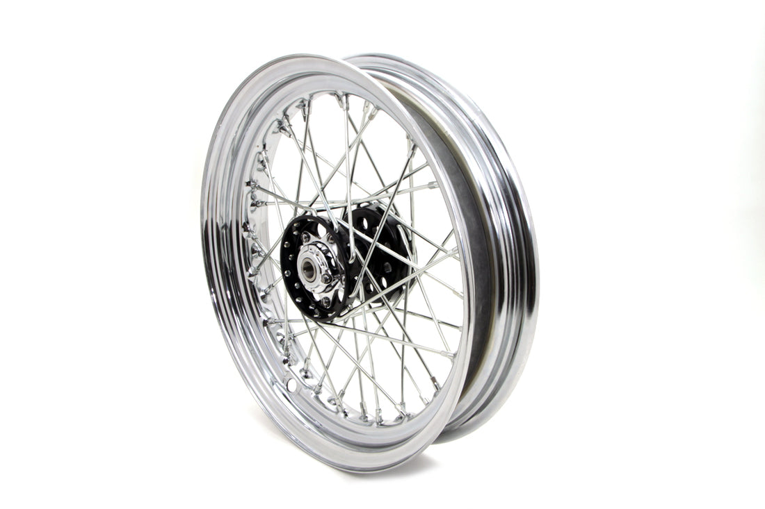 52-2046 - 16 inch x 3.00 inch Replica Front or Rear Spoke Wheel by V-Twin