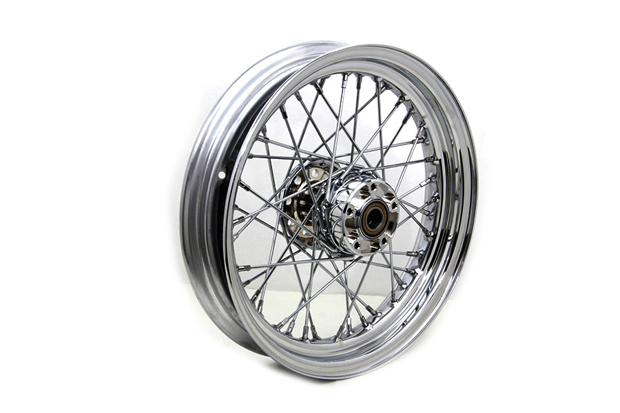 52-2054 - 16 inch x 3.00 inch Front Spoke Wheel Chrome by V-Twin
