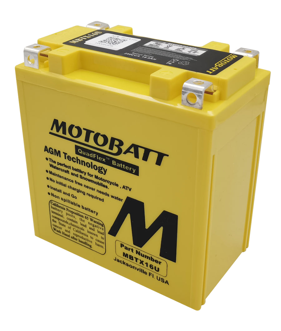 53-0540 - Moto Battery AGM Fully Sealed Black Battery by Motobatt