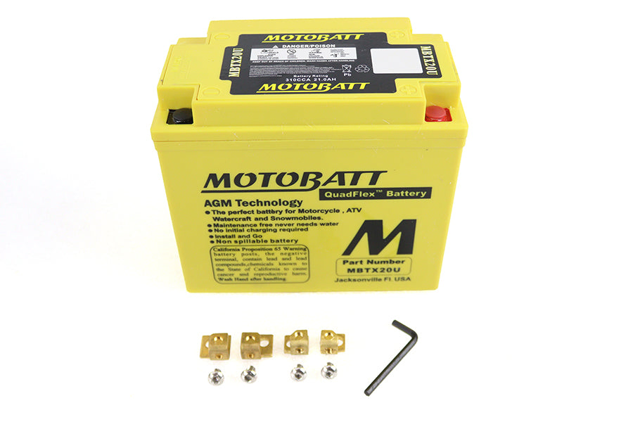 53-0544 - MotoBatt 12 Volt AGM Yellow Battery by Motobatt