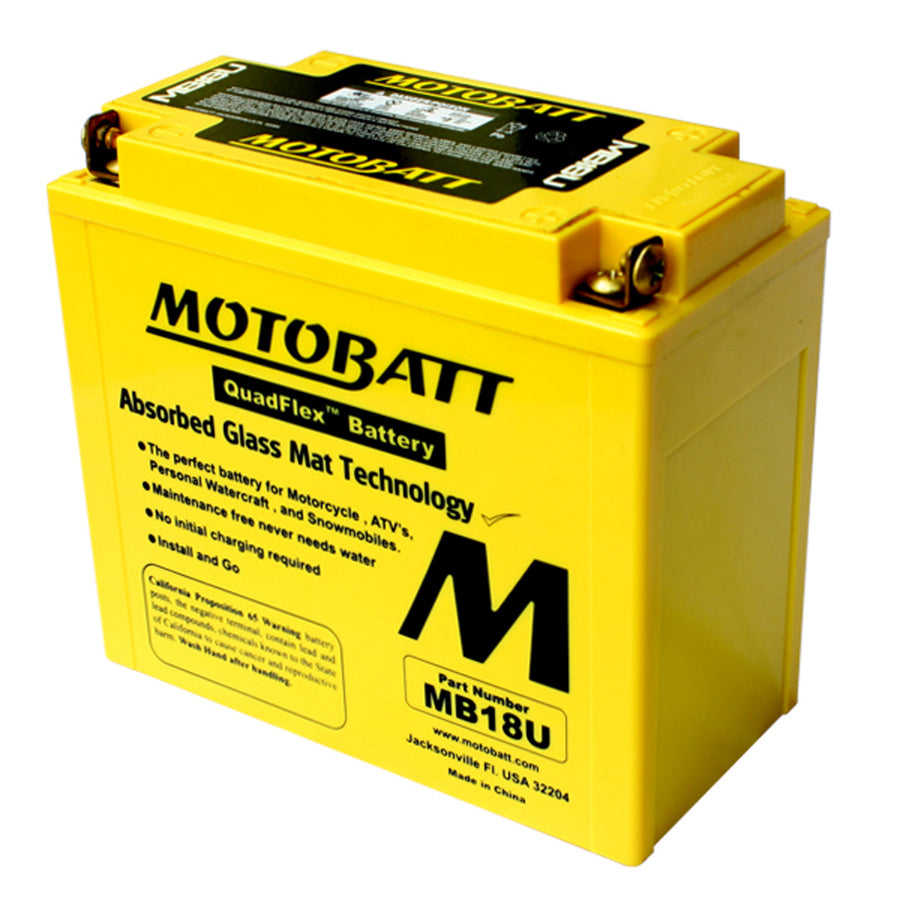 53-0546 - Moto Battery AGM Fully Sealed Black Battery by Motobatt