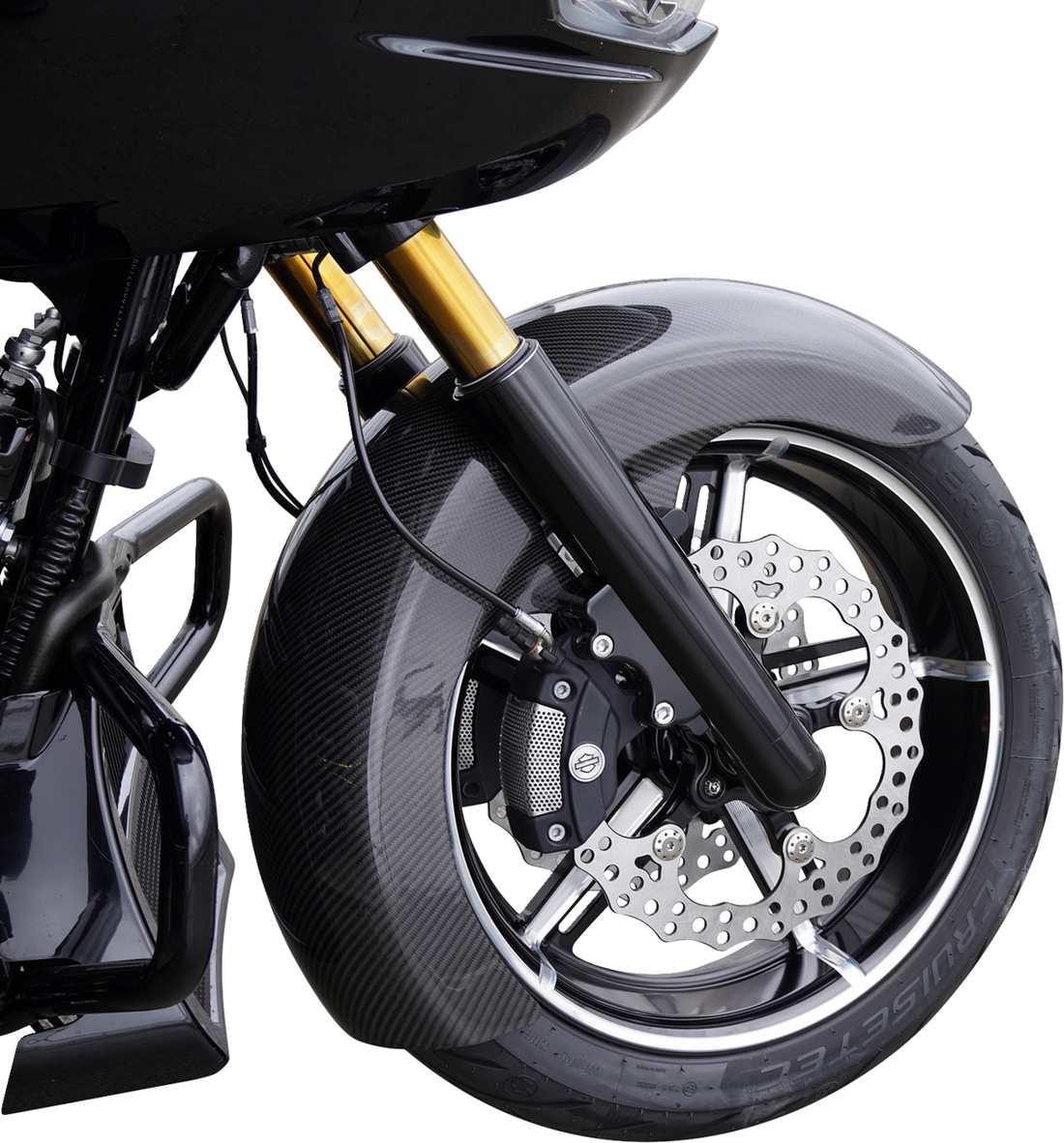 ARLEN NESS Front Fender - Fat Wrapper - 18" - Carbon Fiber - FLT '24-'25 210-042