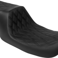 DRAG SPECIALTIES SEATS Predator 2-Up Seat - Vinyl - Double Diamond - Black Stitching- w/o Backrest - FL '97-'07 4695B