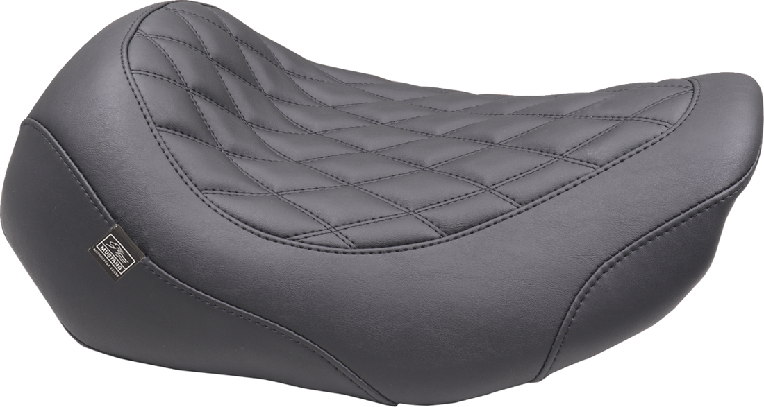 MUSTANG Wide Tripper™ Seat - Solo - Black Stitching - FLT/FLH '23-'25 89503
