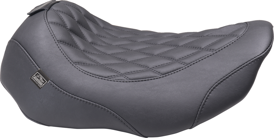 MUSTANG Wide Tripper™ Seat - Solo - Black Stitching - FLT/FLH '23-'25 89503