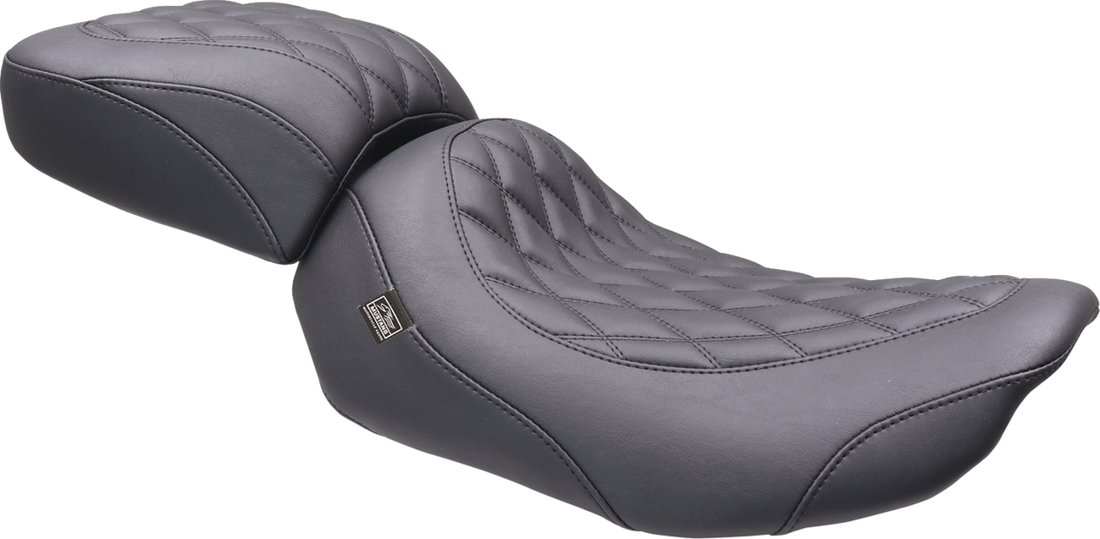MUSTANG Wide Tripper™ Seat - Solo - Black Stitching - FLT/FLH '23-'25 89503