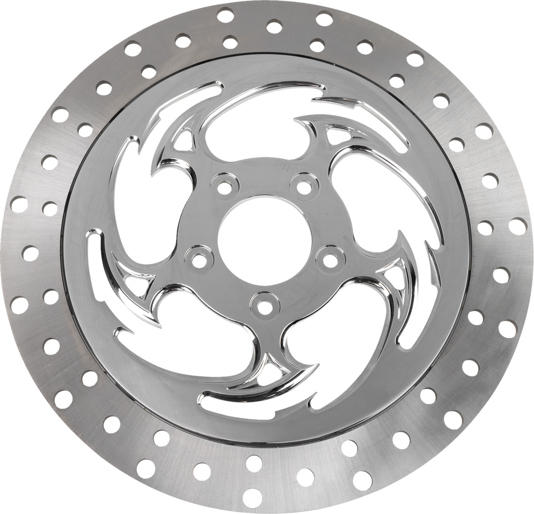 RC COMPONENTS Floating Brake Rotor - Front Left - Savage - 320 mm - Chrome ZSSCOG320A-85C-LF2K