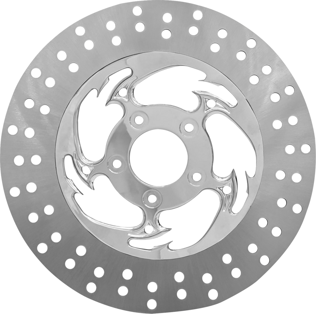RC COMPONENTS Floating Brake Rotor - Front Left - Savage - 320 mm - Chrome ZSSCOG320A-85C-LF2K