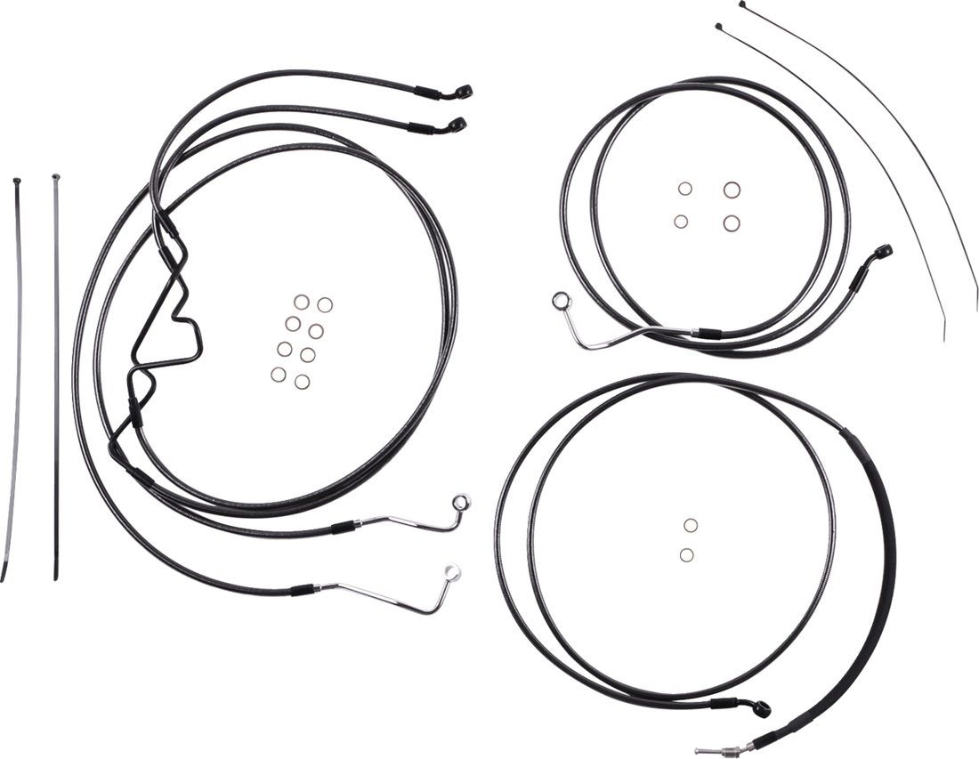 MAGNUM SHIELDING Black Pearl™ Designer Handlebar Installation Kit - 8" - '17-'20 FLTR 487878