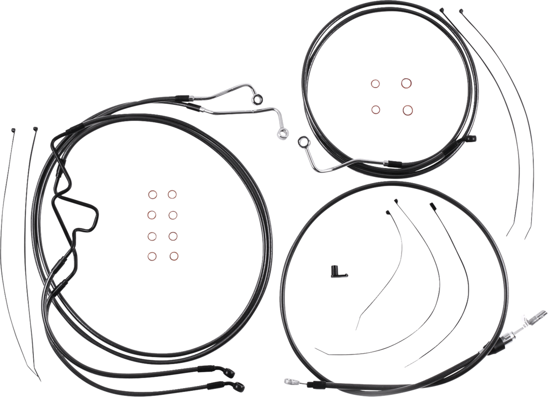 MAGNUM SHIELDING Black Pearl™ Designer Handlebar Installation Kit - 6" - '21-'22 FLHR 4871226