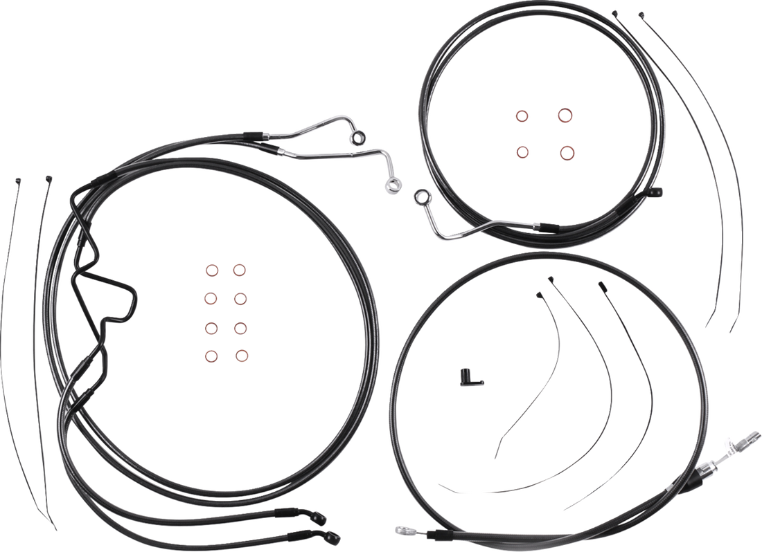 MAGNUM SHIELDING Black Pearl™ Designer Handlebar Installation Kit - 8" - '21-'22 FLHR 4871228