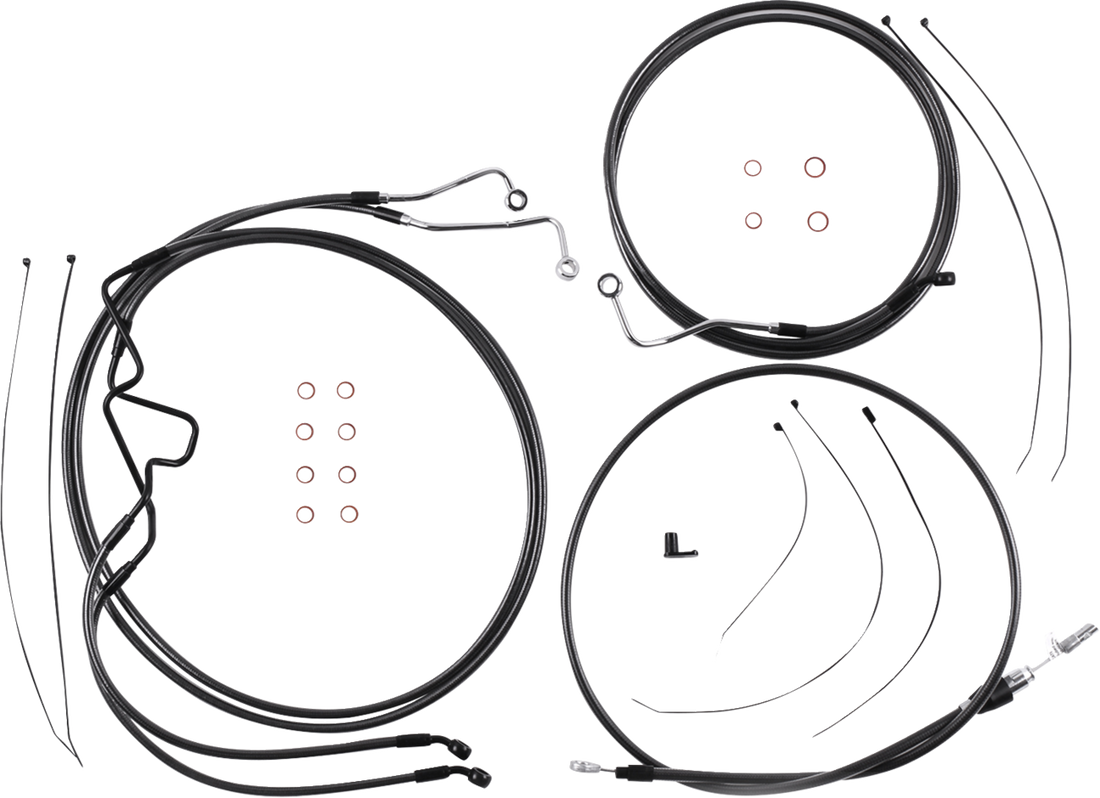 MAGNUM SHIELDING Black Pearl™ Designer Handlebar Installation Kit - 10" - '21-'22 FLHR 4871225