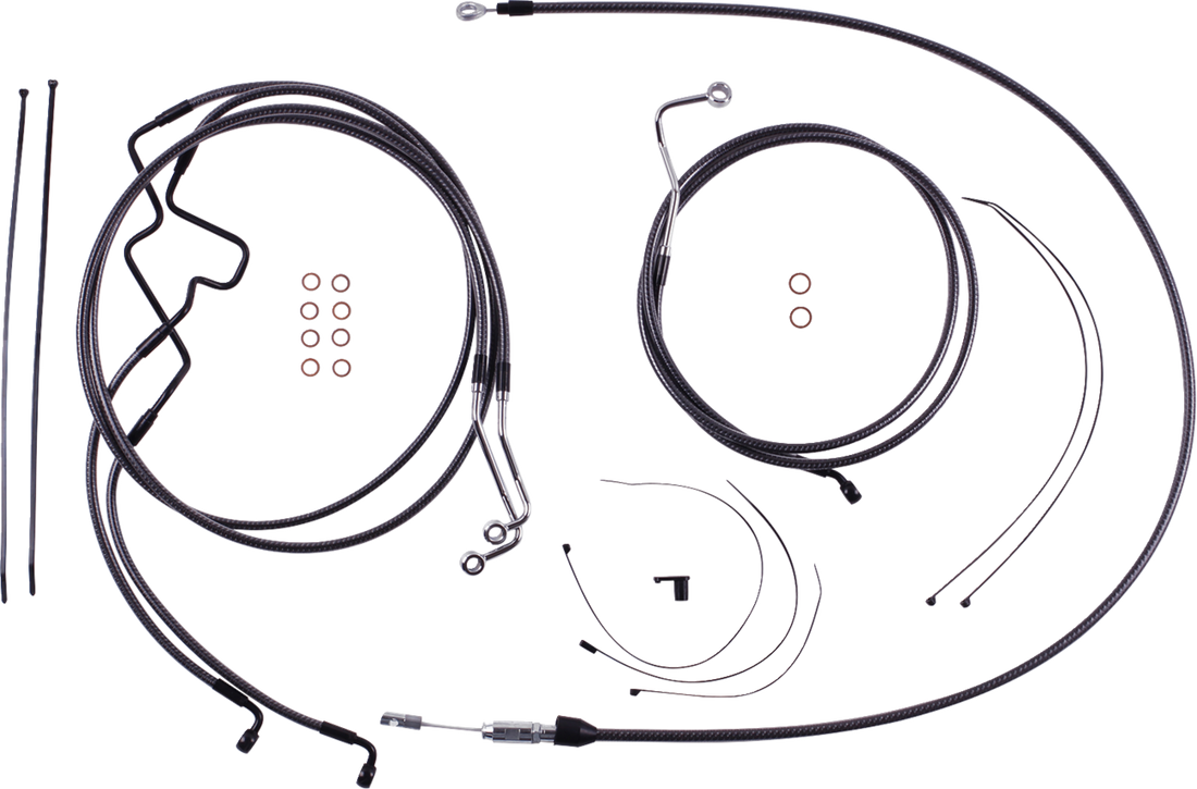 MAGNUM SHIELDING KARBONFIBR Designer Handlebar Installation Kit - 10" - '21-'22 FLHR 7871225