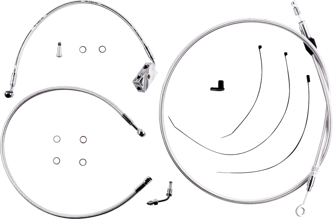 MAGNUM SHIELDING Sterling Chromite II® Designer Handlebar Installation Kit - 6" - '18-'24 Softail 3871256