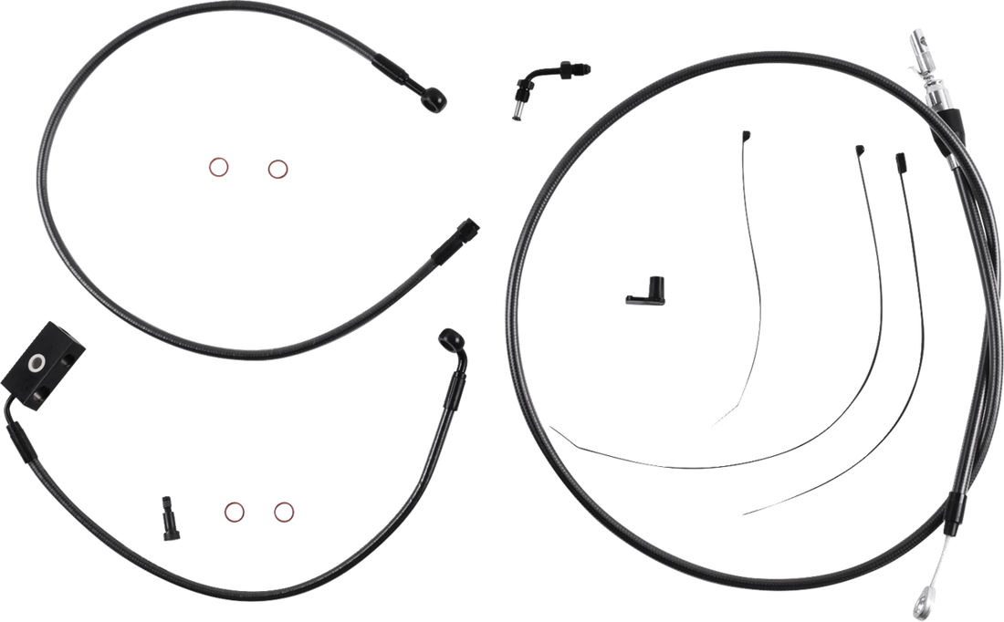 MAGNUM SHIELDING Black Pearl™ Designer Handlebar Installation Kit - 6" - '18-'24 Softail 4871256