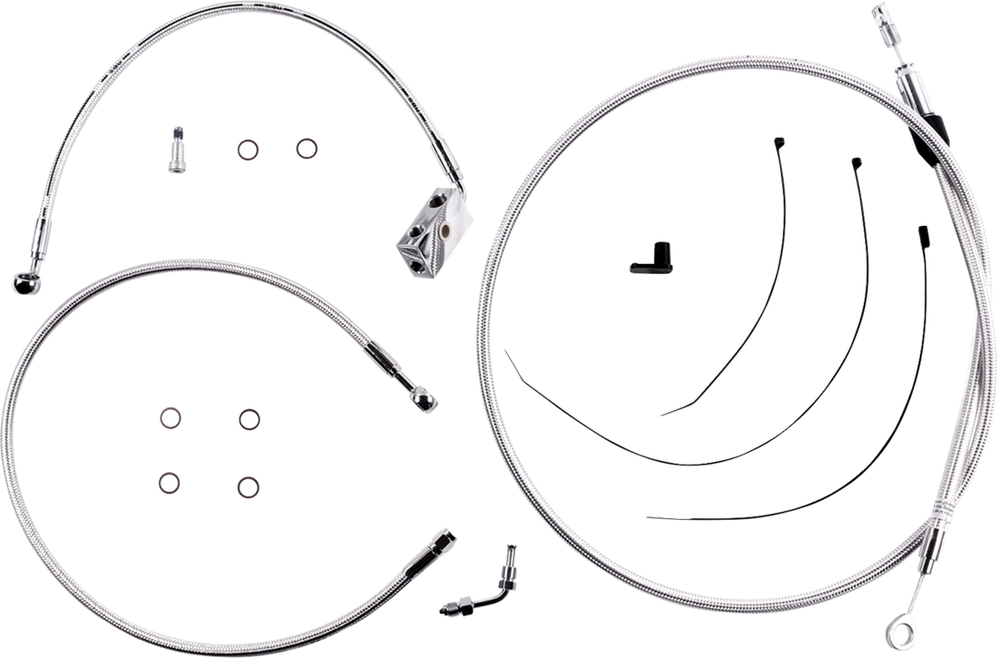 MAGNUM SHIELDING Sterling Chromite II® Designer Handlebar Installation Kit - 8" - '18-'24 Softail 3871258