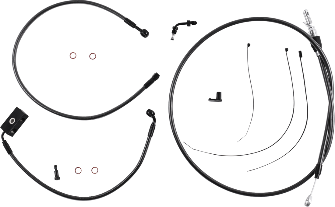 MAGNUM SHIELDING Black Pearl™ Designer Handlebar Installation Kit - 8" - '18-'24 Softail 4871258