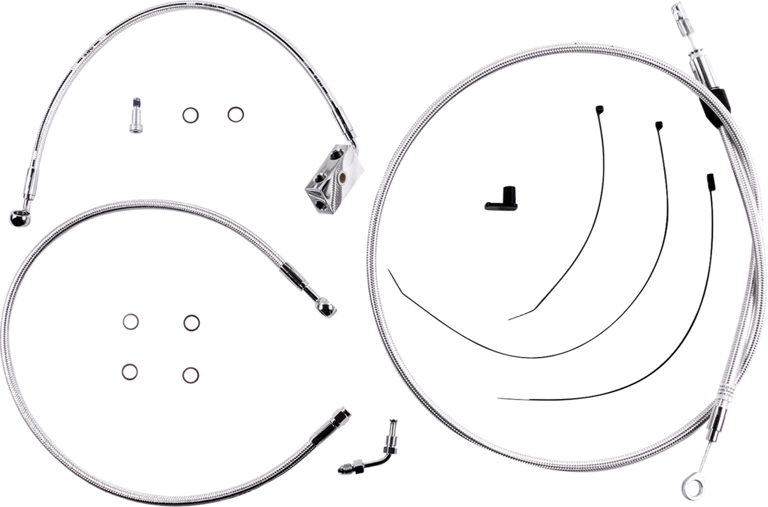 MAGNUM SHIELDING Sterling Chromite II® Designer Handlebar Installation Kit - 10" - '18-'24 Softail 3871255