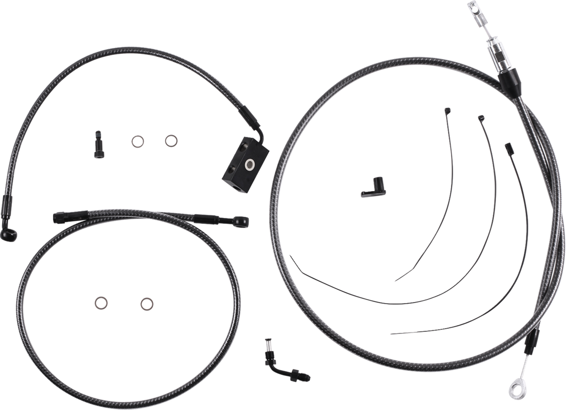 MAGNUM SHIELDING KARBONFIBR Designer Handlebar Installation Kit - 10" - '18-'24 Softail 7871255