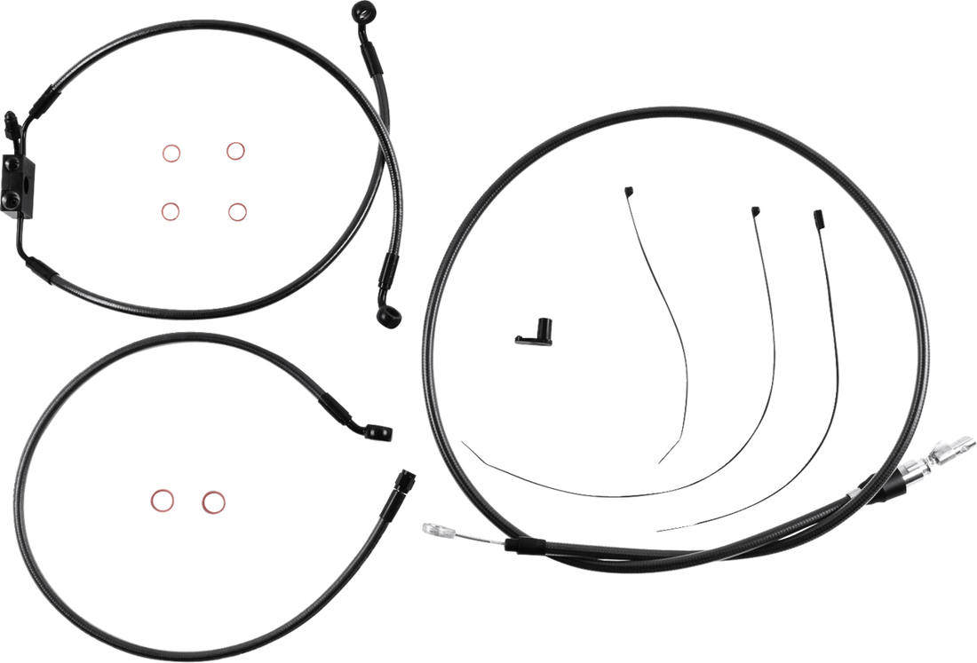 MAGNUM SHIELDING Black Pearl™ Designer Handlebar Installation Kit - 8" - FXLR/FXFB/S 4871128