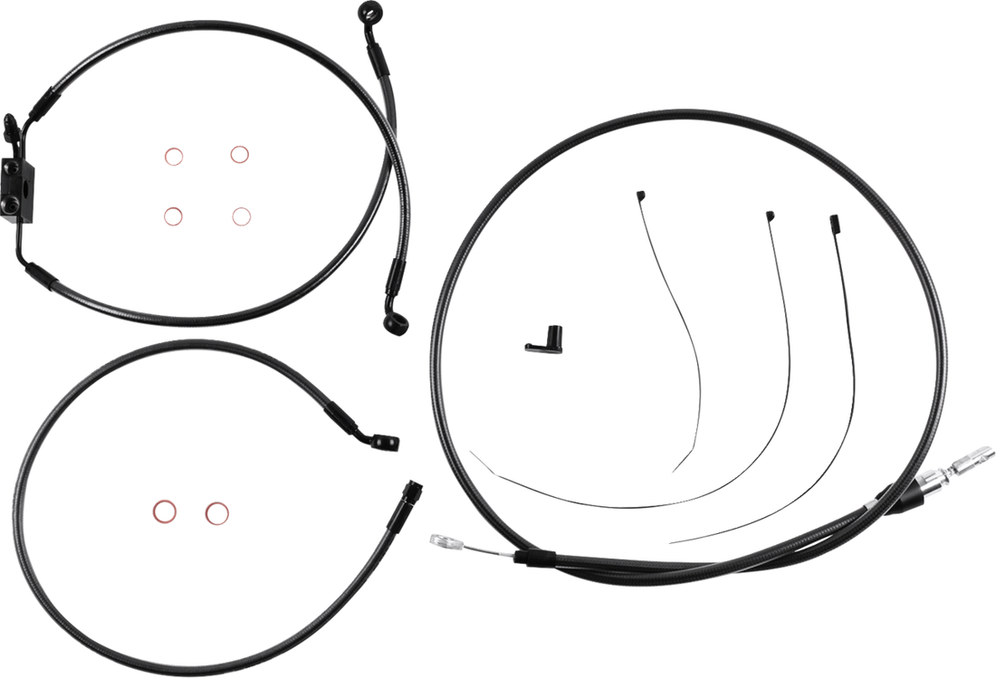 MAGNUM SHIELDING Black Pearl™ Designer Handlebar Installation Kit - 10" - FXLR/FXFB/S 4871125
