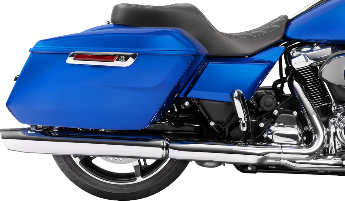 DRAG SPECIALTIES SEATS Freedom Seat - Black - Vinyl - Silver Double Diamond Stitch - FLT/FLH '23-'25 4711C