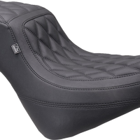 MUSTANG One-Piece/2-Up Squareback Seat - Double Diamond - Black Stitch - FXBR '23-'25 86006