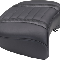 MUSTANG Deluxe Passenger Seat - Wide - Black Stitch - FLT/FLH '23-'25 88420