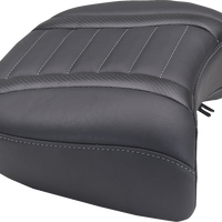 MUSTANG Deluxe Passenger Seat - Wide - Gunmetal Stitch - FLT/FLH '23-'25 88420GM