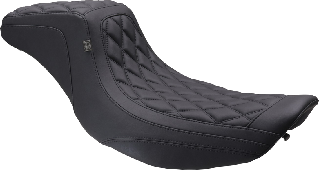 MUSTANG One Piece 2-Up Squareback Seat - Double Diamond - Black Stitch - FLH/FLT '97-'07 78807