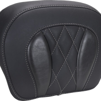MUSTANG Chopped Tour-Pak® Pad - Gunmetal Stitching - FLH/FLT '23-'25 88440GM