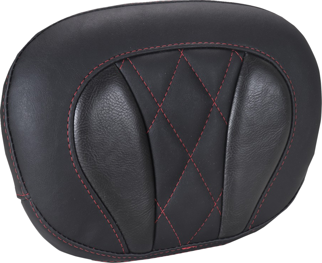 MUSTANG Deluxe Sissy Bar Pad - Diamond - Dark Cherry Stitch - FLT/FLH '23-'25 88450DC