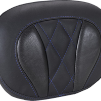 MUSTANG Deluxe Sissy Bar Pad - Diamond - Sky Blue Stitch - FLT/FLH '23-'25 88450SB